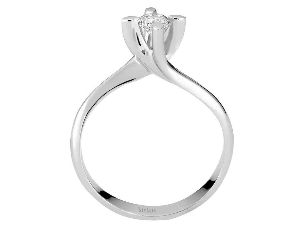 0,24 Karat Diamant Solitär Ring - handgefertigter Diamantschmuck aus Feingold | Sirius Diamant