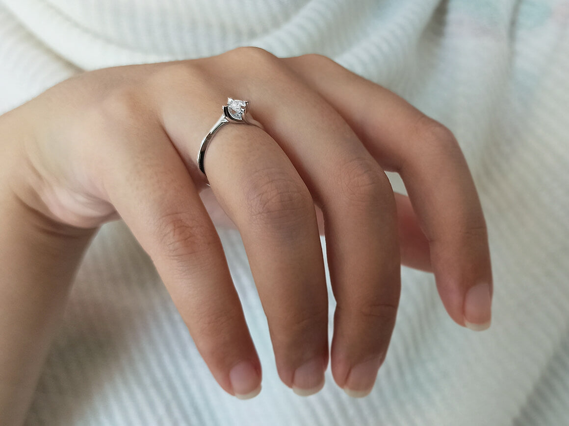 0.24 carat diamond solitaire ring