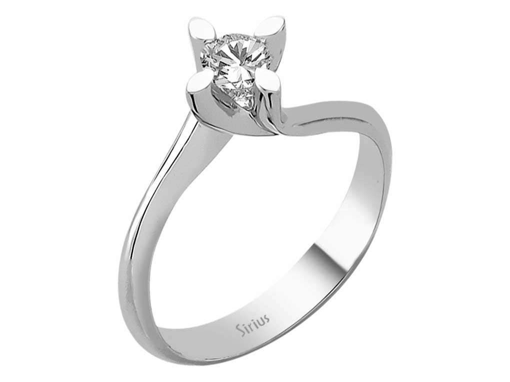 0,24 Karat Diamant Solitär Ring - handgefertigter Diamantschmuck aus Feingold | Sirius Diamant