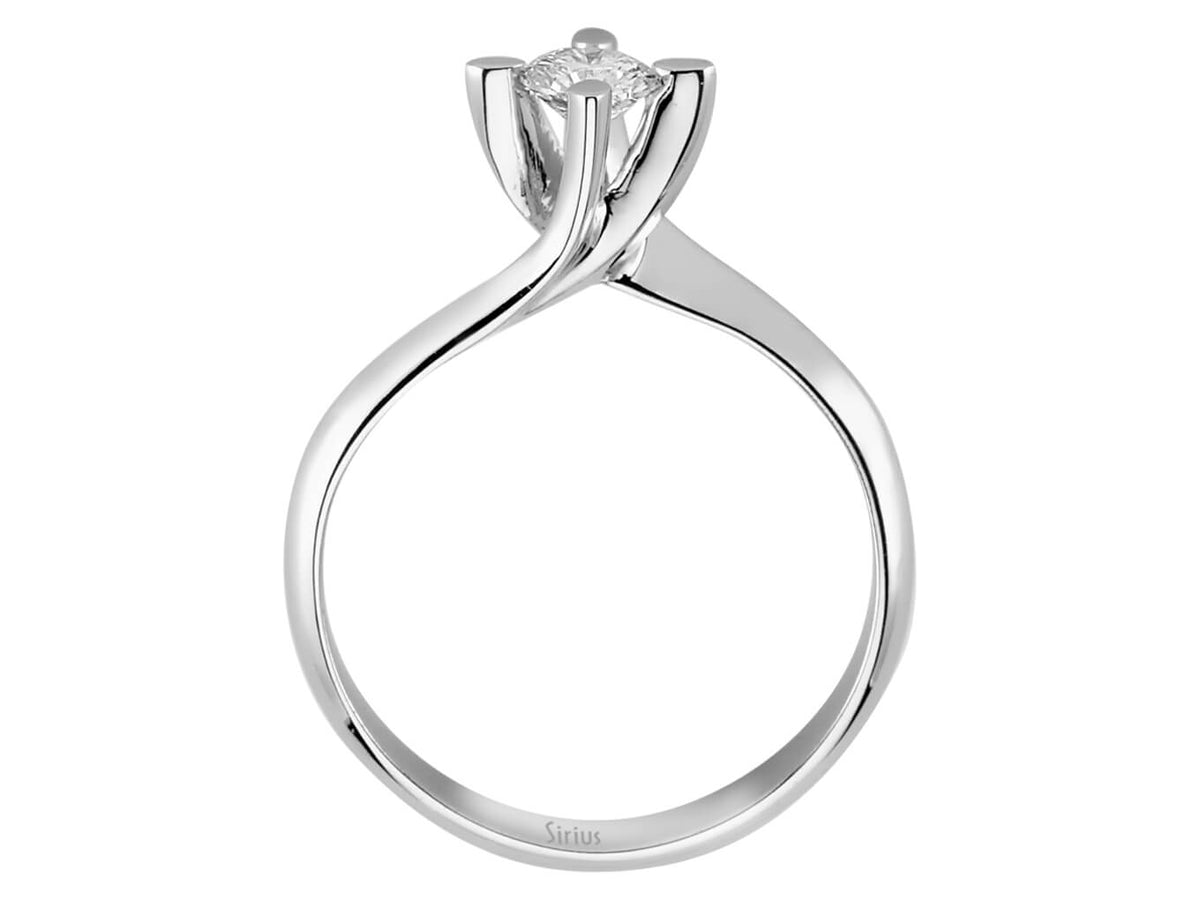0,34 Karat Diamant Solitär Ring - handgefertigter Diamantschmuck aus Feingold | Sirius Diamant