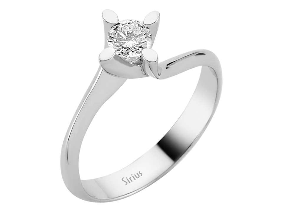 0,34 Karat Diamant Solitär Ring - handgefertigter Diamantschmuck aus Feingold | Sirius Diamant