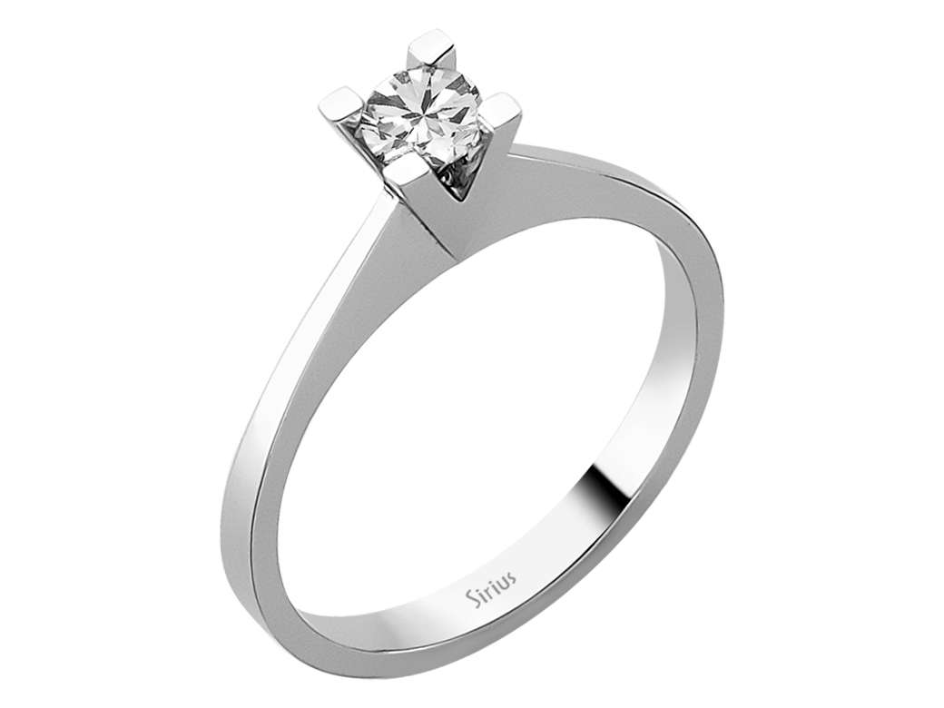 0,28 Karat Diamant Solitär Ring - handgefertigter Diamantschmuck aus Feingold | Sirius Diamant