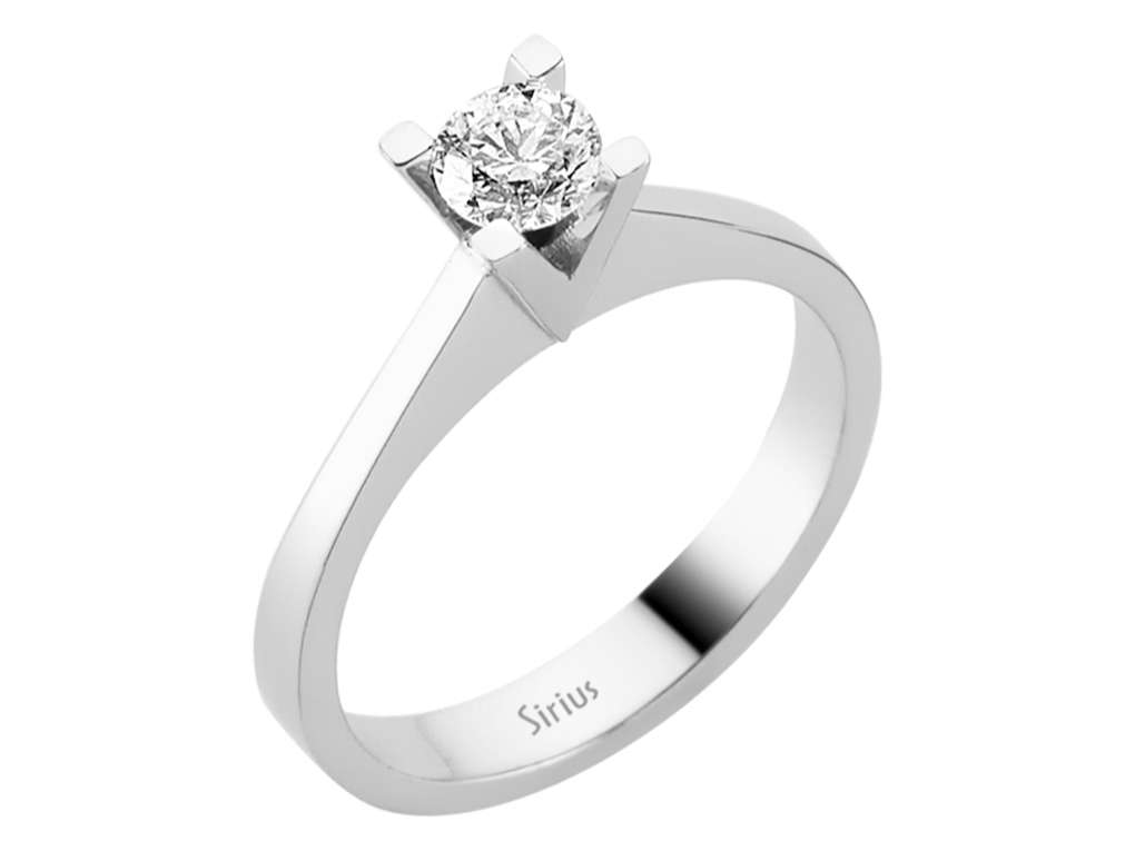 0,38 Karat Diamant Solitär Ring - handgefertigter Diamantschmuck aus Feingold | Sirius Diamant