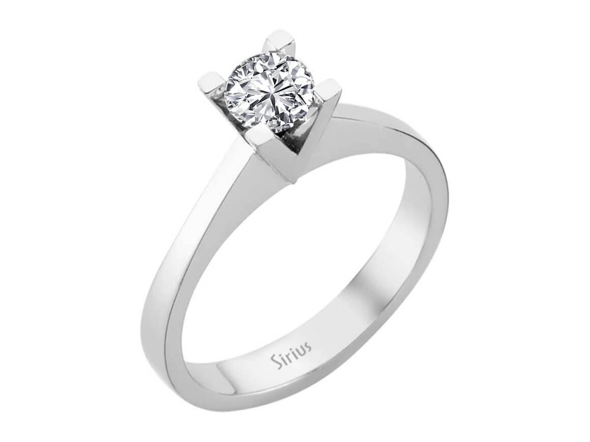 0,44 Karat Diamant Solitär Ring - handgefertigter Diamantschmuck aus Feingold | Sirius Diamant