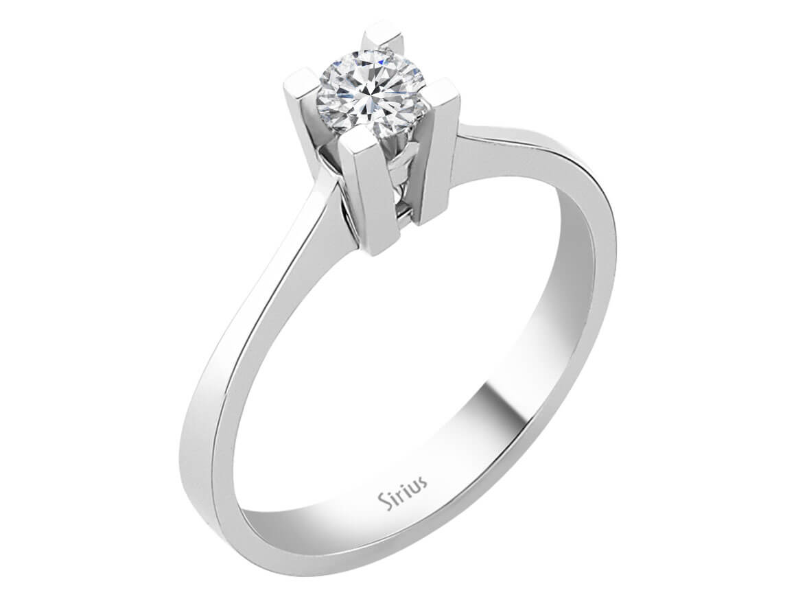 0,28 Karat Diamant Solitär Ring - handgefertigter Diamantschmuck aus Feingold | Sirius Diamant