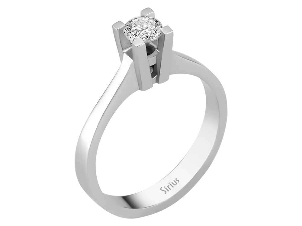 0,32 Karat Diamant Solitär Ring – handgefertigter Diamantschmuck aus Feingold | Sirius Diamant