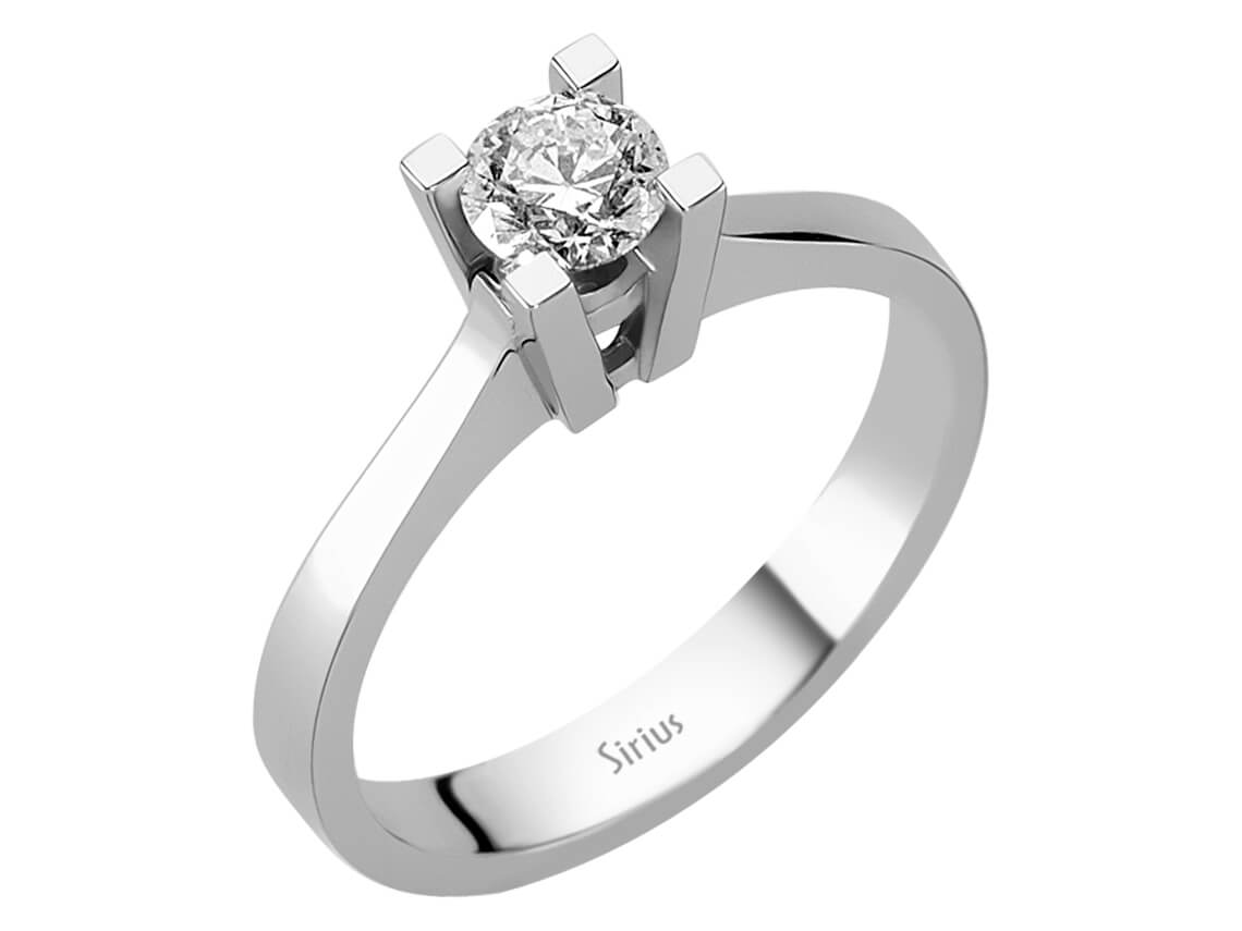 0,41 Karat Diamant Solitär Ring – handgefertigter Diamantschmuck aus Feingold | Sirius Diamant