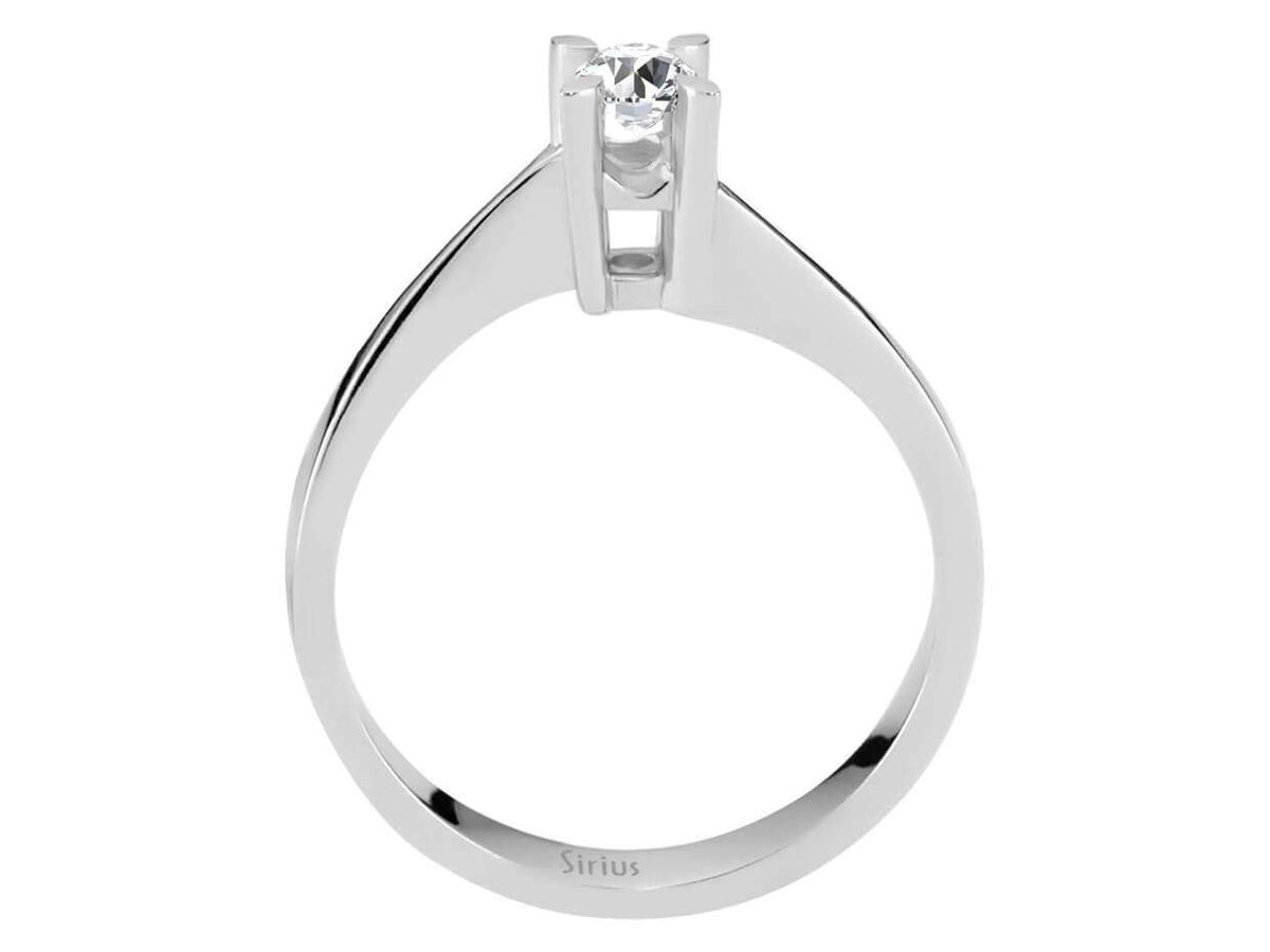 0,19 Karat Diamant Solitär Ring - handgefertigter Diamantschmuck aus Feingold | Sirius Diamant