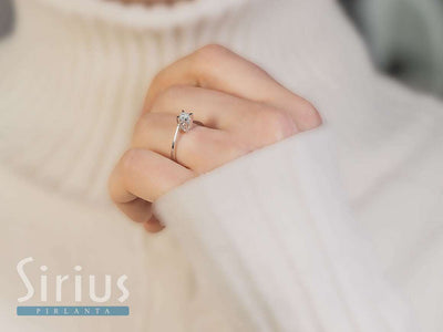 0.19 carat diamond solitaire ring