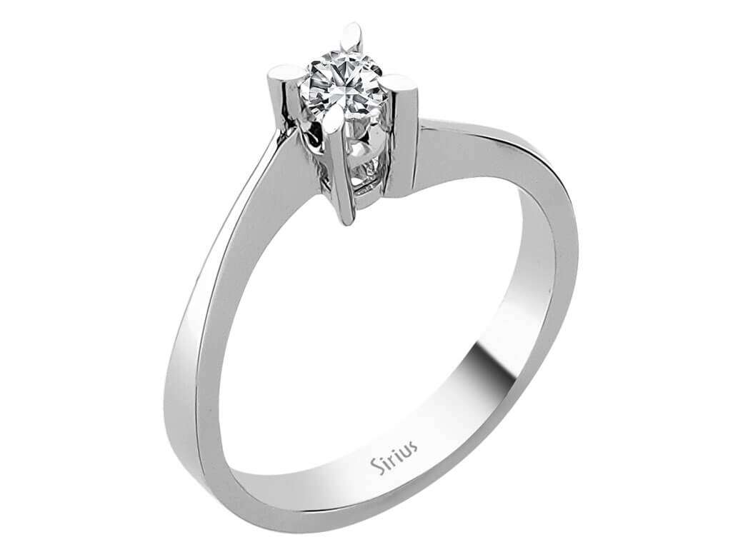 0,19 Karat Diamant Solitär Ring - handgefertigter Diamantschmuck aus Feingold | Sirius Diamant