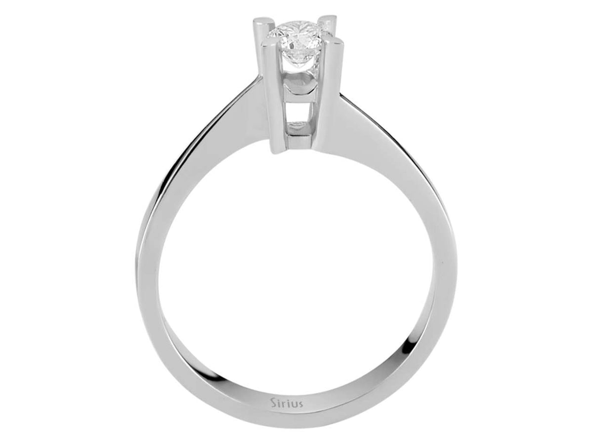 0,28 Karat Diamant Solitär Ring - handgefertigter Diamantschmuck aus Feingold | Sirius Diamant