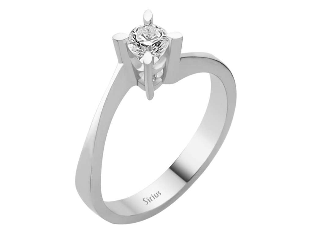 0,28 Karat Diamant Solitär Ring - handgefertigter Diamantschmuck aus Feingold | Sirius Diamant
