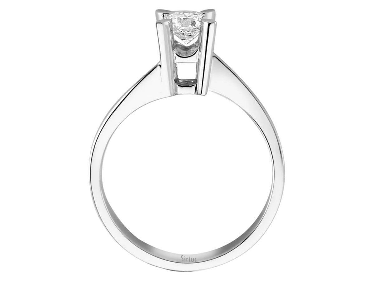 0,42 Karat Diamant Solitär Ring - handgefertigter Diamantschmuck aus Feingold | Sirius Diamant
