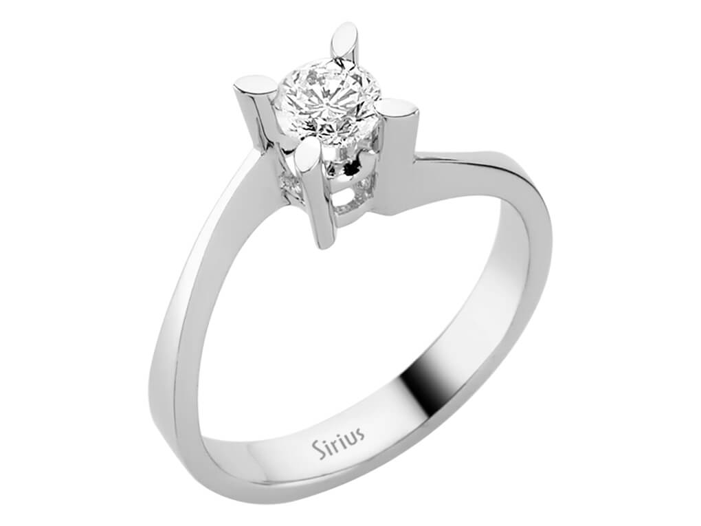 0,42 Karat Diamant Solitär Ring - handgefertigter Diamantschmuck aus Feingold | Sirius Diamant