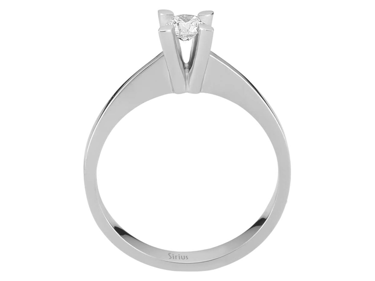 0,24 Karat Diamant Solitär Ring - handgefertigter Diamantschmuck aus Feingold | Sirius Diamant