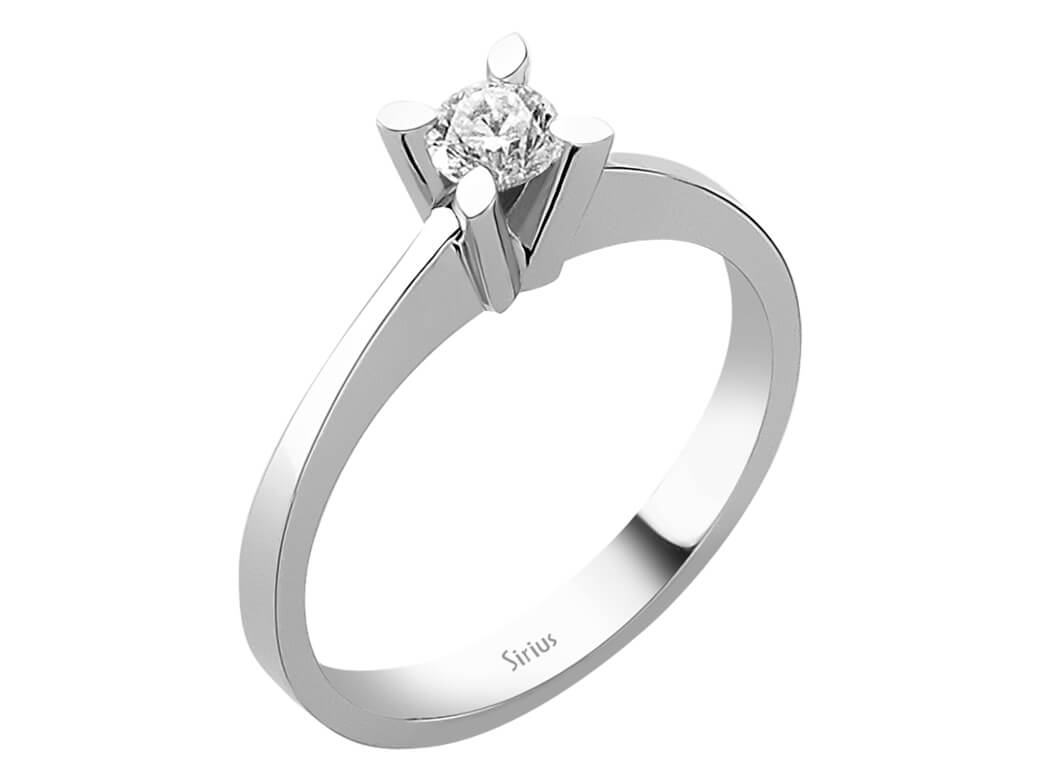 0,24 Karat Diamant Solitär Ring - handgefertigter Diamantschmuck aus Feingold | Sirius Diamant