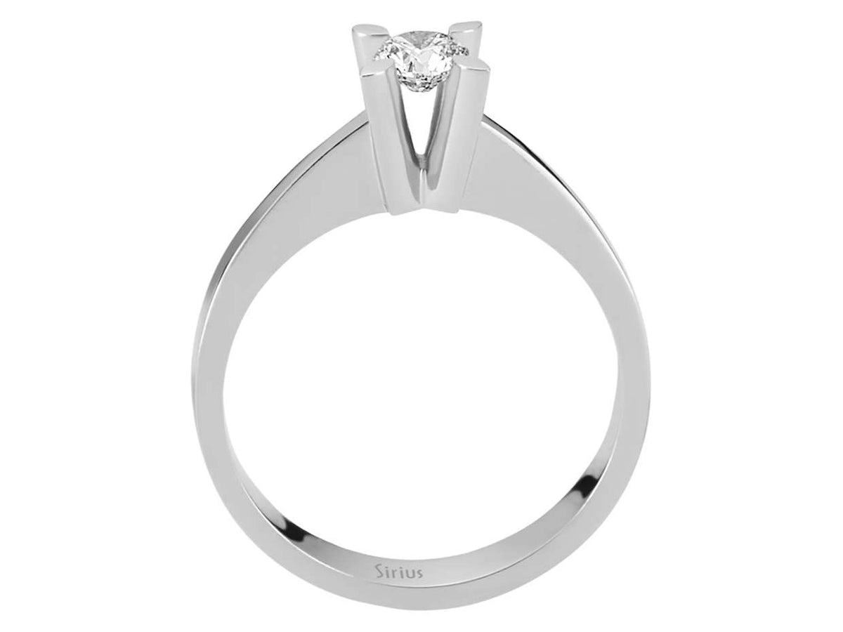 0,28 Karat Diamant Solitär Ring - handgefertigter Diamantschmuck aus Feingold | Sirius Diamant