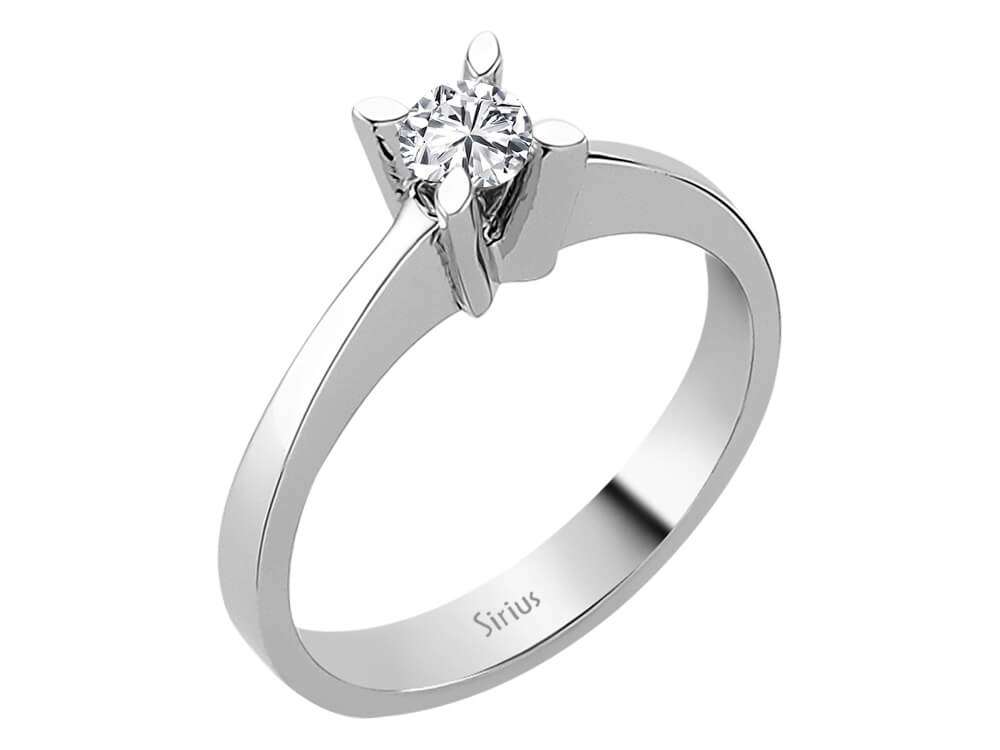 0,28 Karat Diamant Solitär Ring - handgefertigter Diamantschmuck aus Feingold | Sirius Diamant