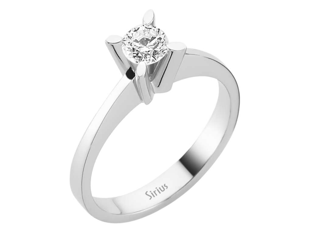 0,38 Karat Diamant Solitär Ring - handgefertigter Diamantschmuck aus Feingold | Sirius Diamant