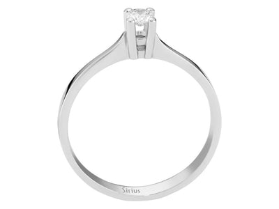 Bague solitaire en diamant de 0,14 carat