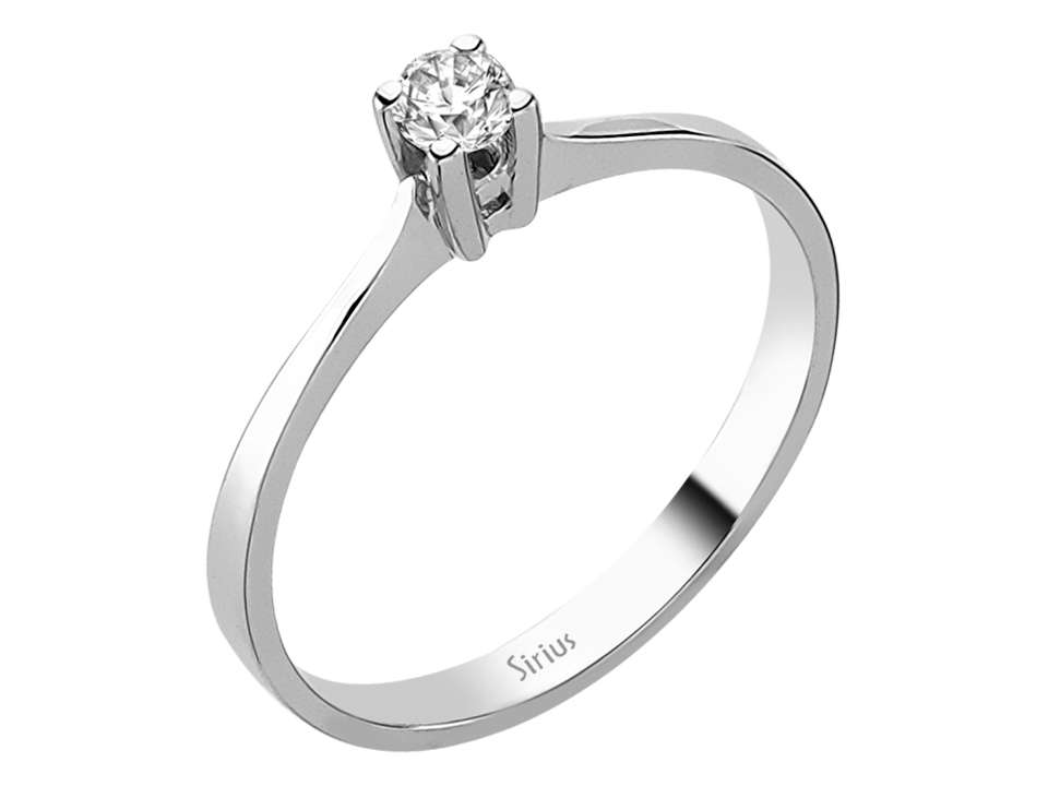 0,14 Karat Diamant Solitär Ring - handgefertigter Diamantschmuck aus Feingold | Sirius Diamant
