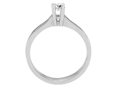 0.18 carat diamond solitaire ring in 18 K