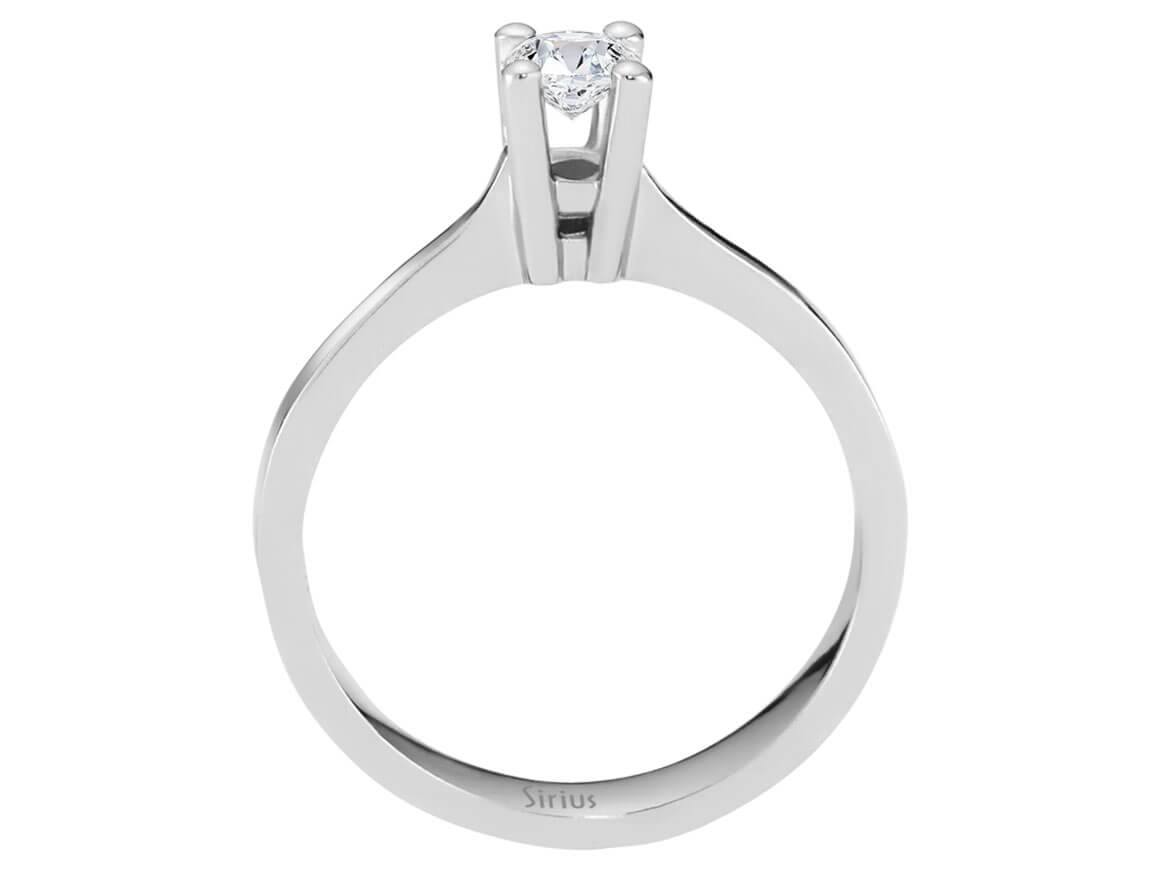 0,28 Karat Diamant Solitär Ring in 18 K - handgefertigter Diamantschmuck aus Feingold | Sirius Diamant