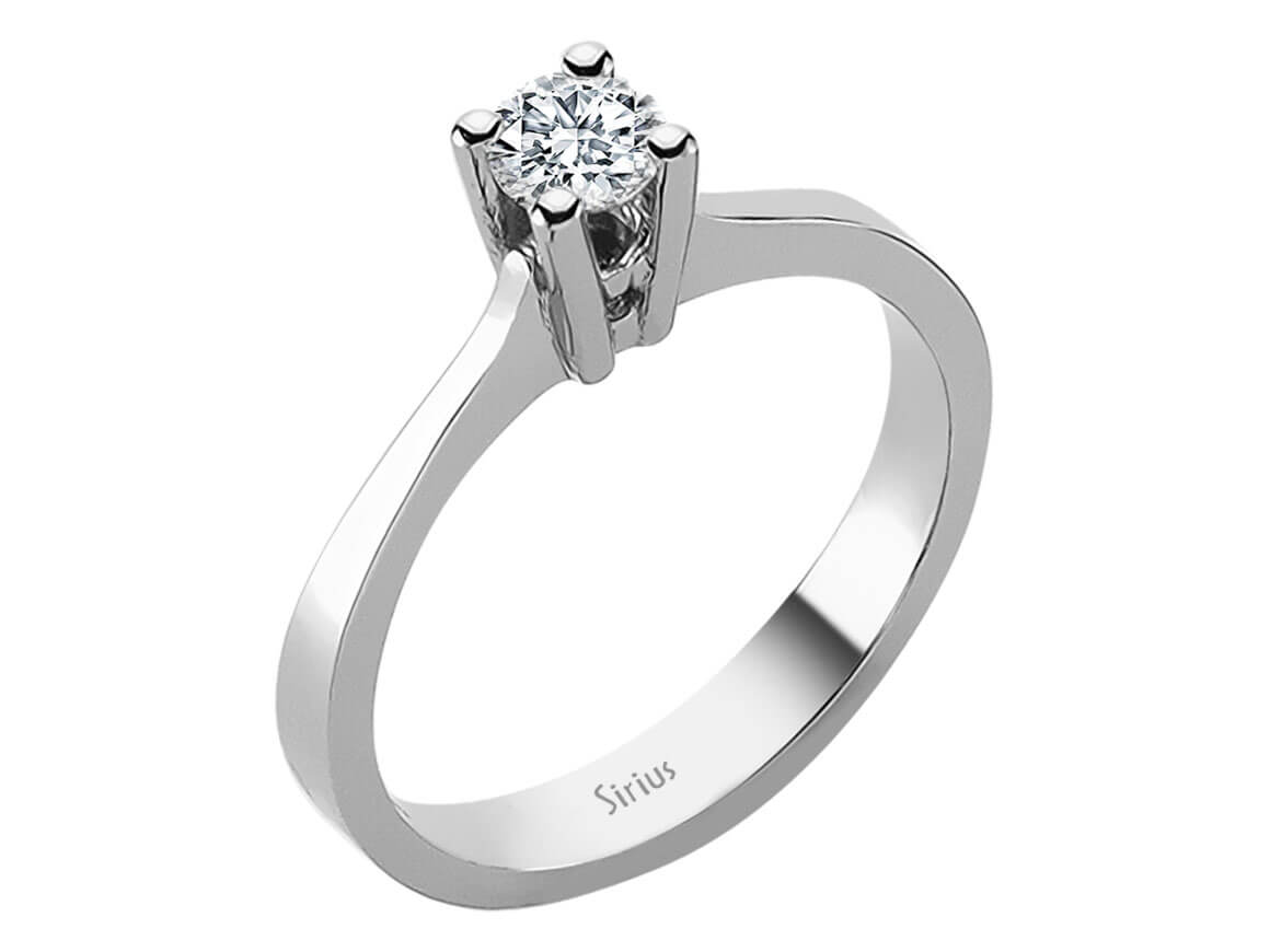 0,28 Karat Diamant Solitär Ring in 18 K - handgefertigter Diamantschmuck aus Feingold | Sirius Diamant