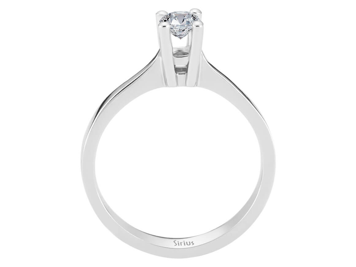 0.31 carat diamond solitaire ring in 18 K