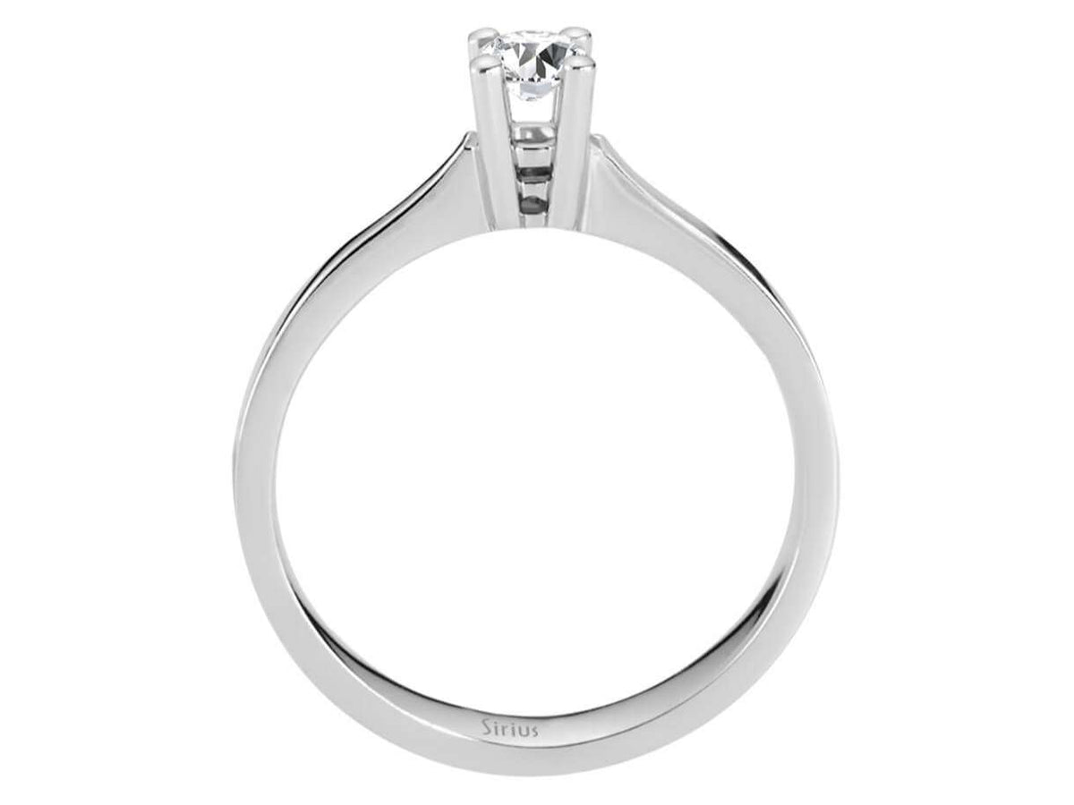 0,20 Carat Diamant Solitär Ring in 18 K - handgefertigter Diamantschmuck aus Feingold | Sirius Diamant
