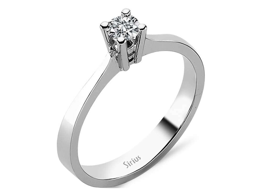 0,20 Carat Diamant Solitär Ring in 18 K - handgefertigter Diamantschmuck aus Feingold | Sirius Diamant