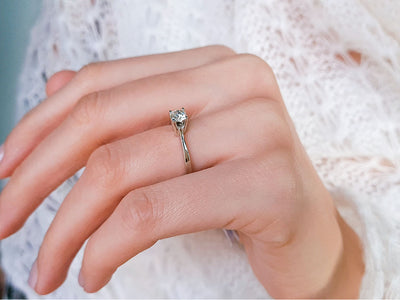 0.39 carat diamond solitaire ring