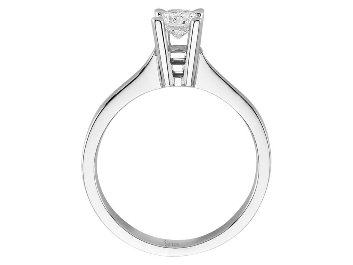 0,41 Karat Diamant Solitär Ring - handgefertigter Diamantschmuck aus Feingold | Sirius Diamant