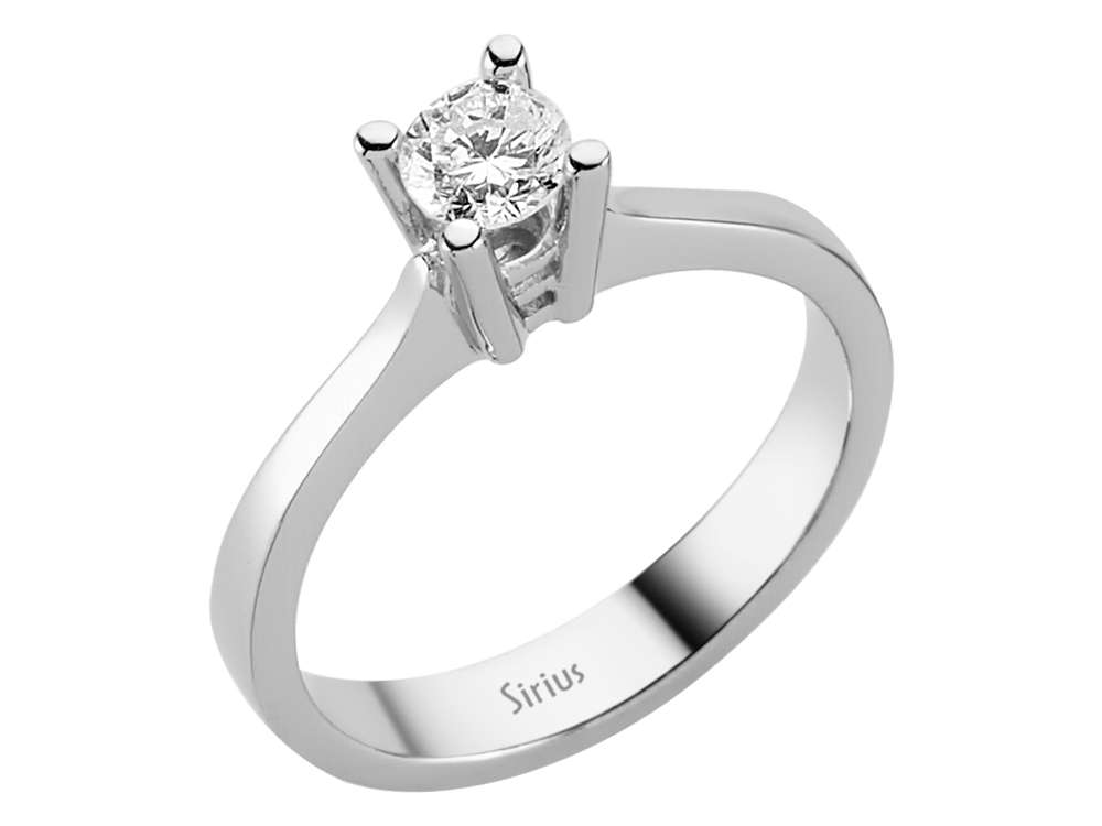 0,41 Karat Diamant Solitär Ring - handgefertigter Diamantschmuck aus Feingold | Sirius Diamant