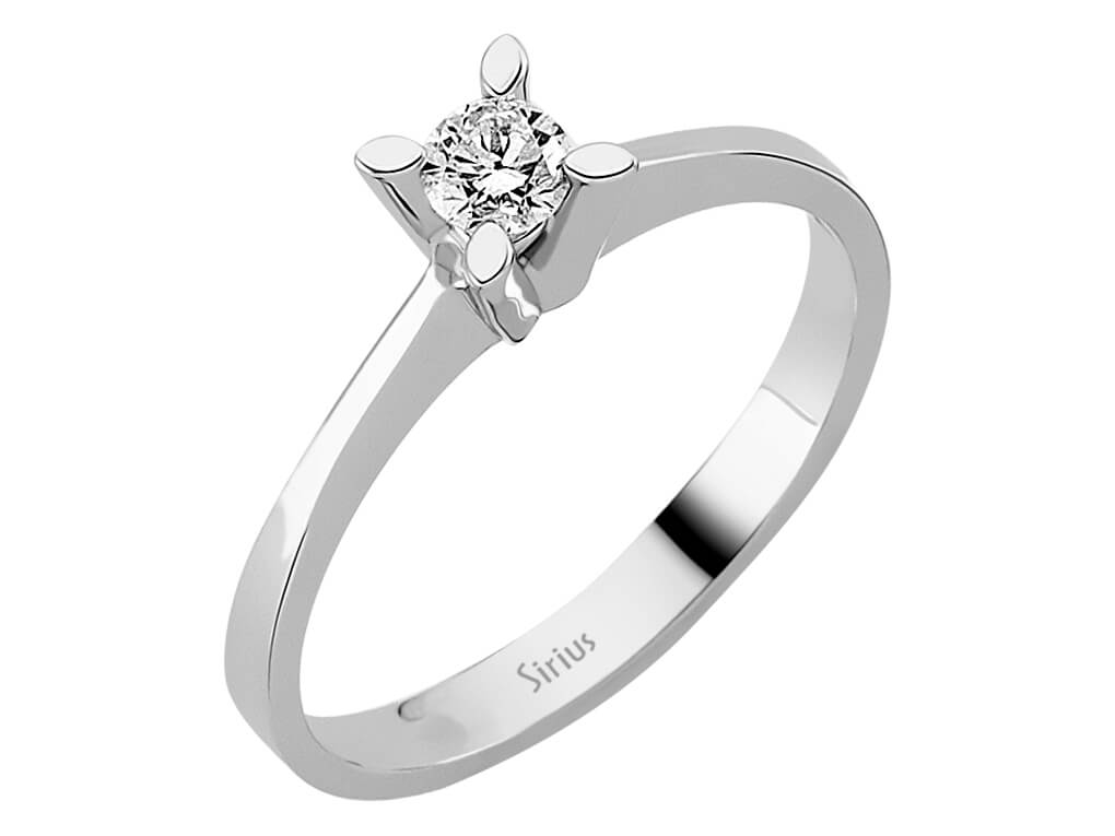 0,20 Karat Diamant Solitär Ring - handgefertigter Diamantschmuck aus Feingold | Sirius Diamant
