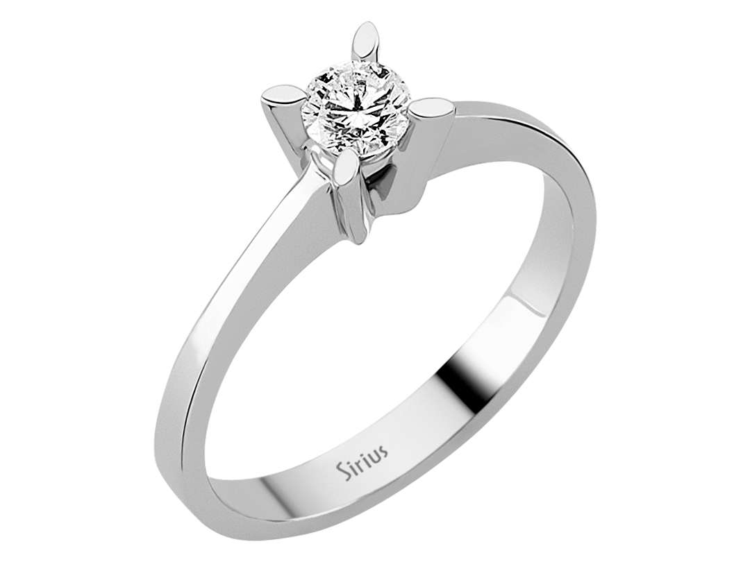 0,30 Karat Diamant Solitär Ring - handgefertigter Diamantschmuck aus Feingold | Sirius Diamant