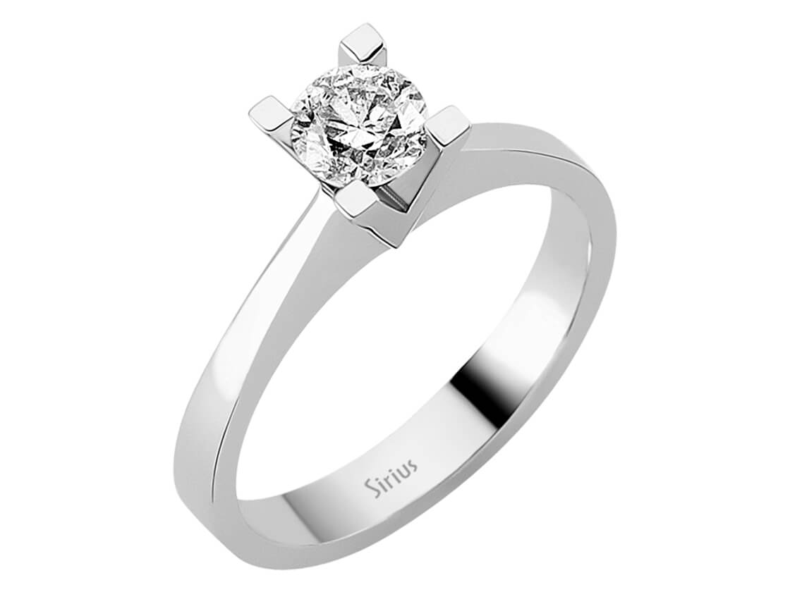 0,55 Karat Diamant Solitär Ring - handgefertigter Diamantschmuck aus Feingold | Sirius Diamant