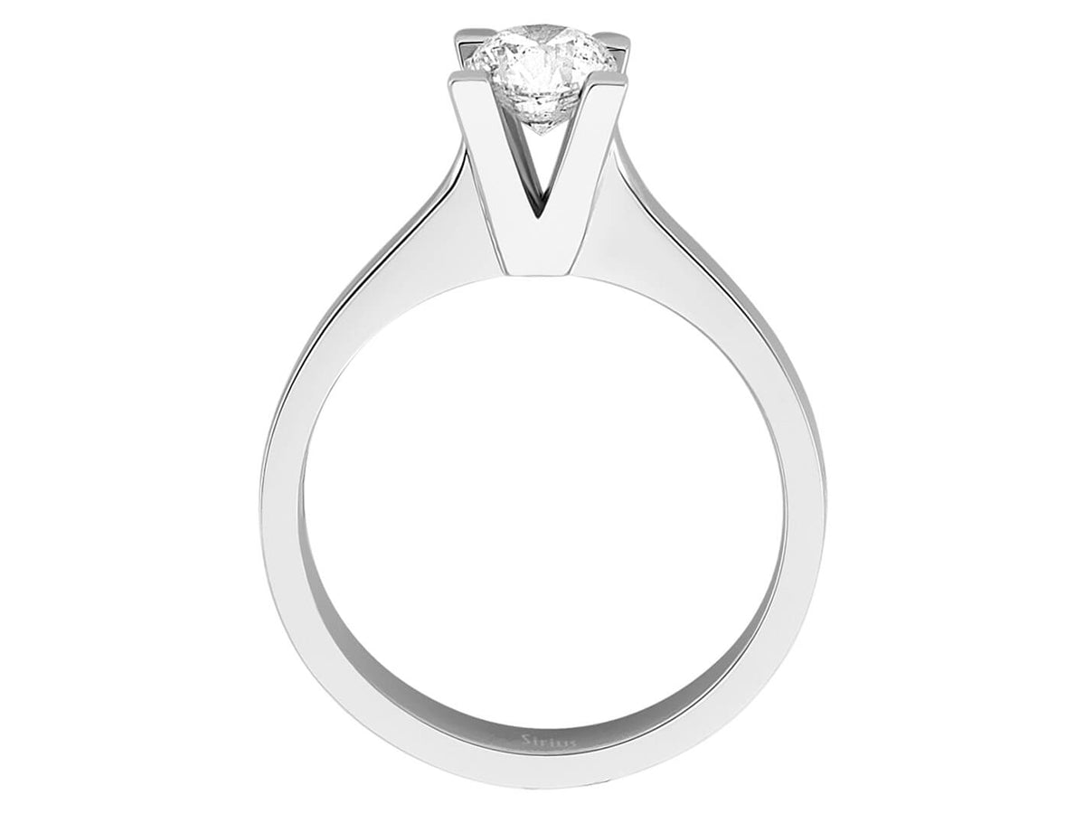 0,70 Karat Diamant Solitär Ring in 585er 14 K weißgold - handgefertigter Diamantschmuck aus Feingold | Sirius Diamant