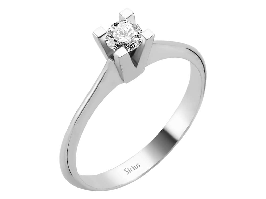 0,26 Karat Diamant Solitär Ring - handgefertigter Diamantschmuck aus Feingold | Sirius Diamant