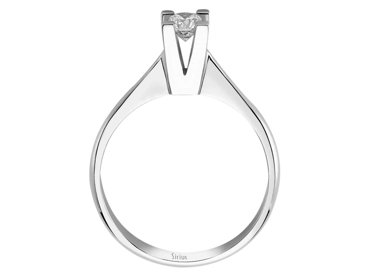 0,31 Karat Diamant Solitär Ring - handgefertigter Diamantschmuck aus Feingold | Sirius Diamant