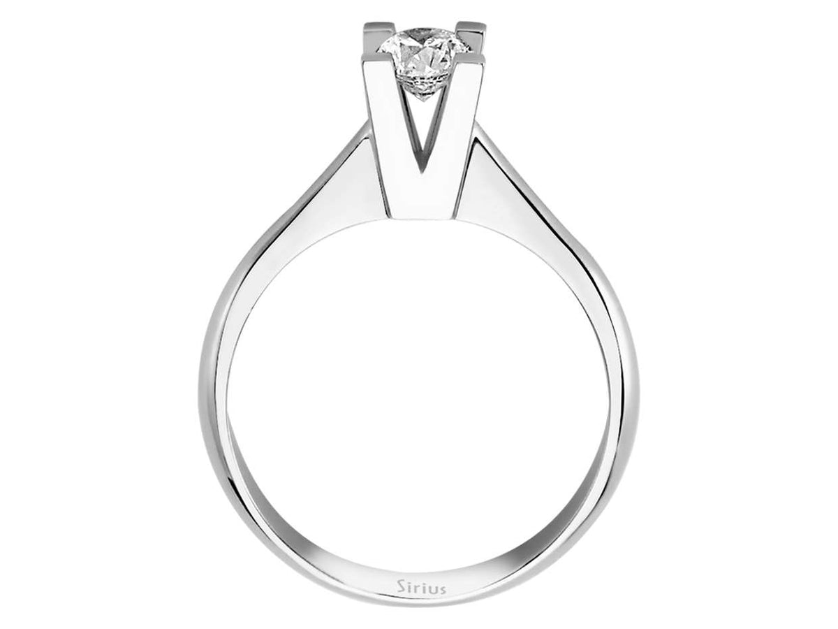 0,44 Karat Diamant Solitär Ring - handgefertigter Diamantschmuck aus Feingold | Sirius Diamant