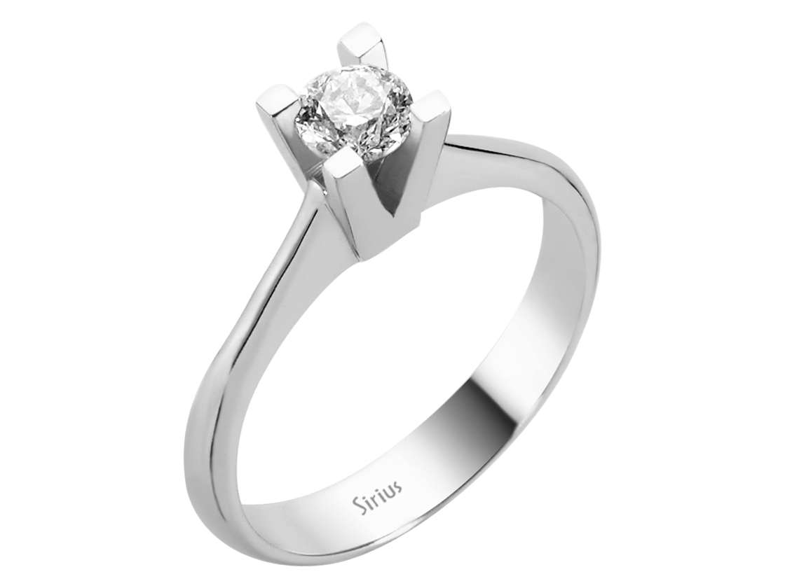 0,44 Karat Diamant Solitär Ring - handgefertigter Diamantschmuck aus Feingold | Sirius Diamant