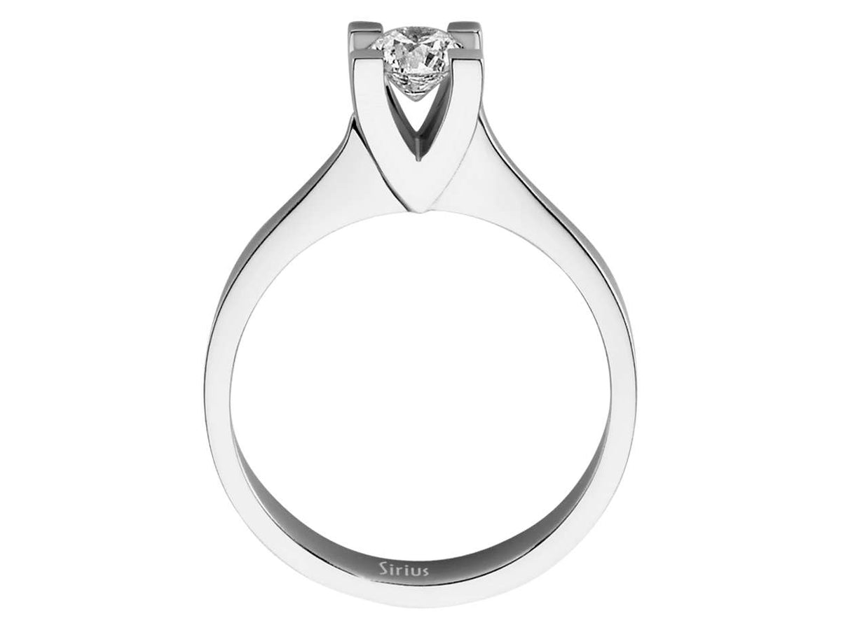 0,44 Karat Diamant Solitär Ring - handgefertigter Diamantschmuck aus Feingold | Sirius Diamant