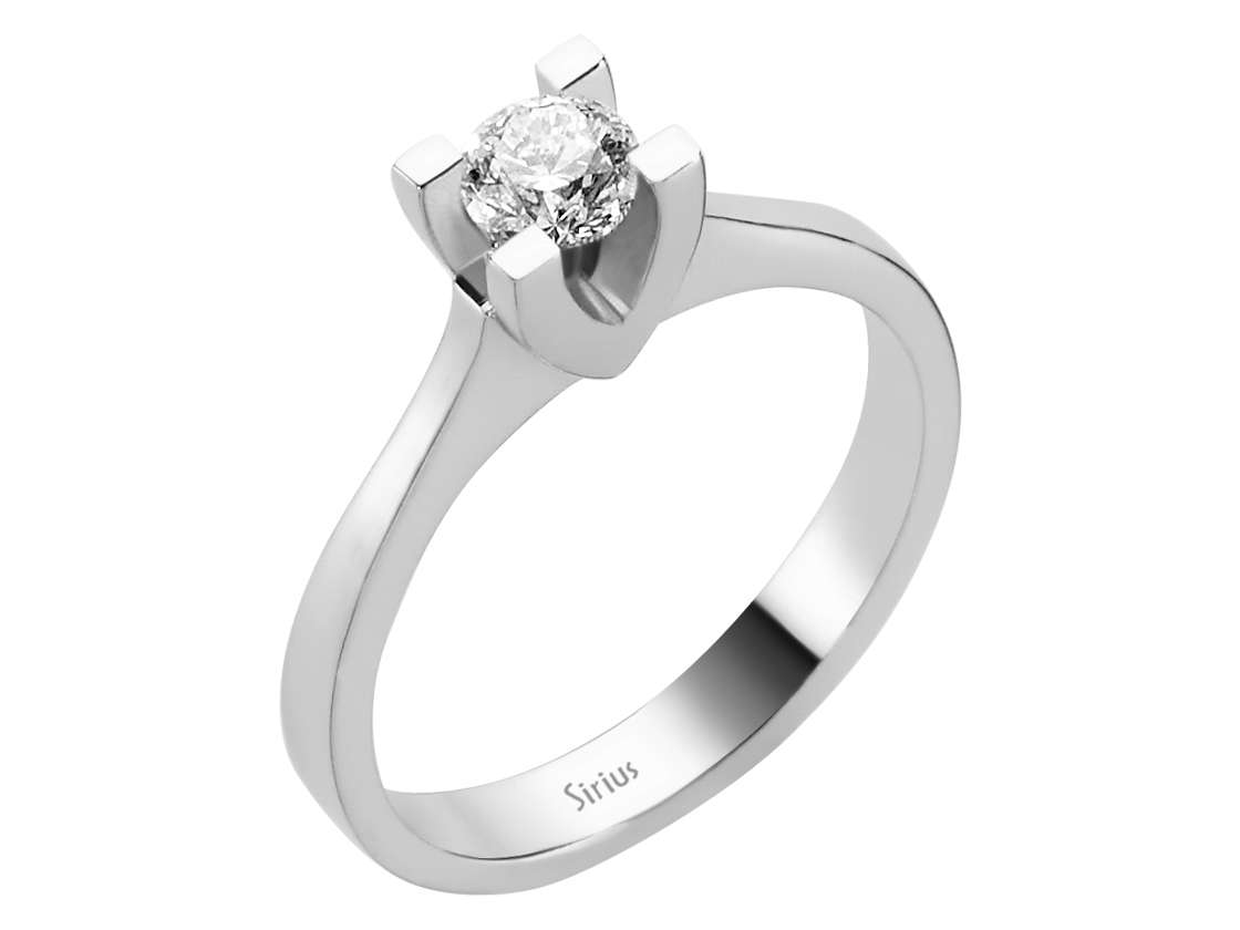 0,44 Karat Diamant Solitär Ring - handgefertigter Diamantschmuck aus Feingold | Sirius Diamant
