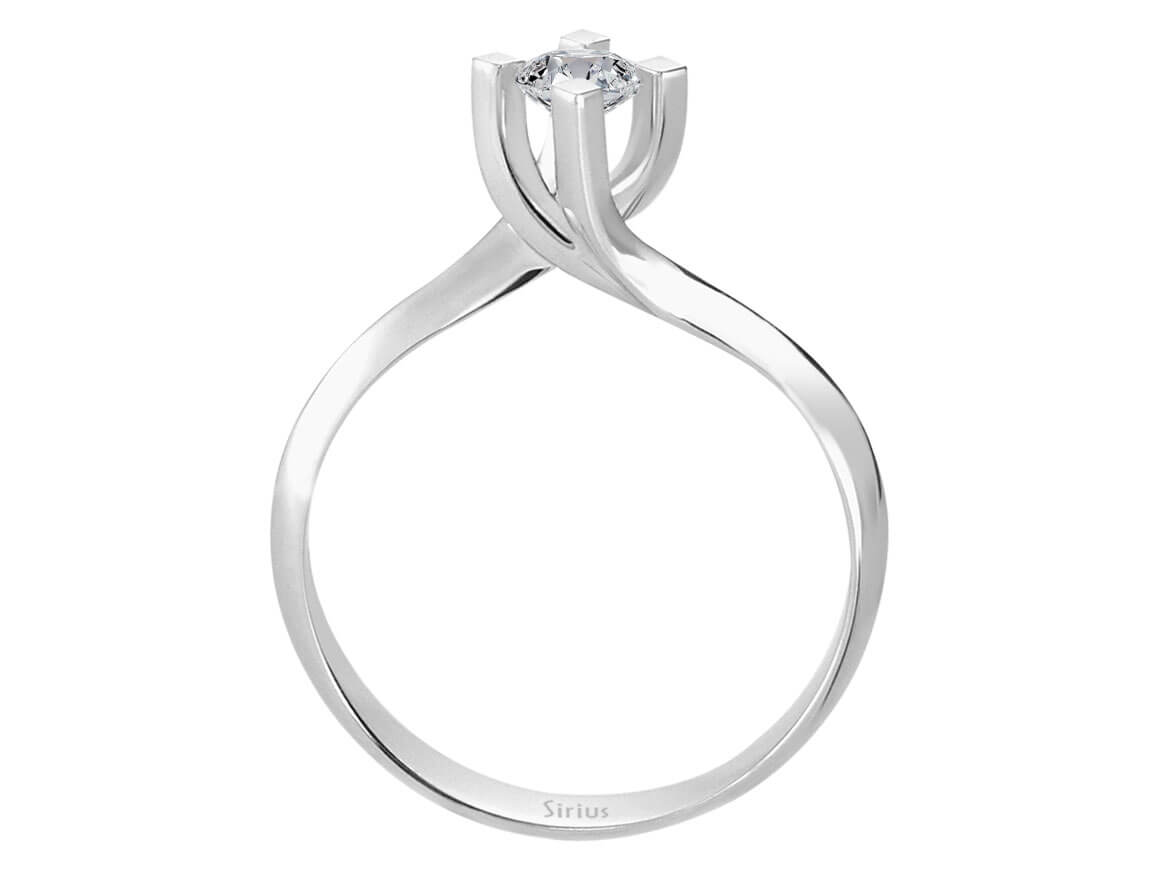 0,30 Karat Diamant Solitär Ring in 18 K – handgefertigter Diamantschmuck aus Feingold | Sirius Diamant