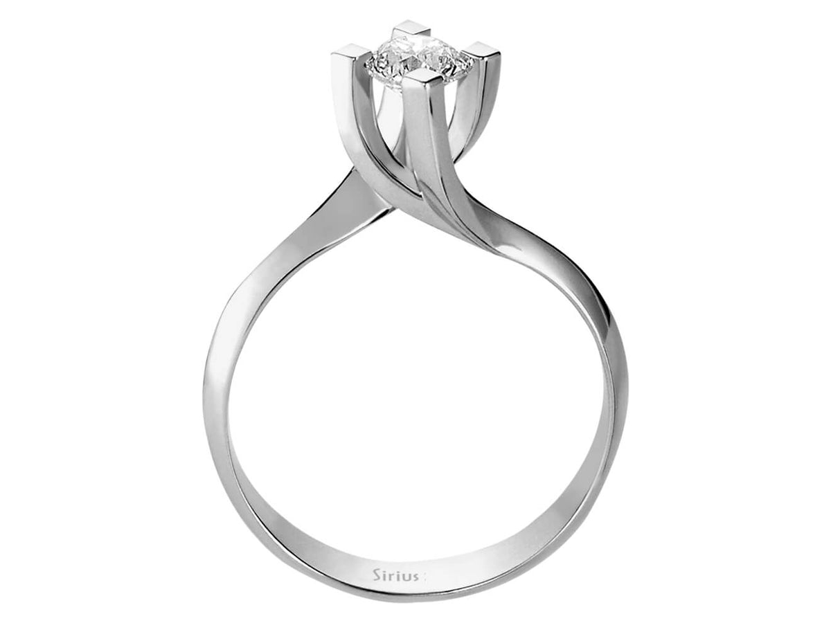 0,46 Karat Diamant Solitär Ring - handgefertigter Diamantschmuck aus Feingold | Sirius Diamant