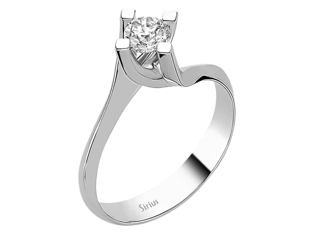 0,46 Karat Diamant Solitär Ring - handgefertigter Diamantschmuck aus Feingold | Sirius Diamant