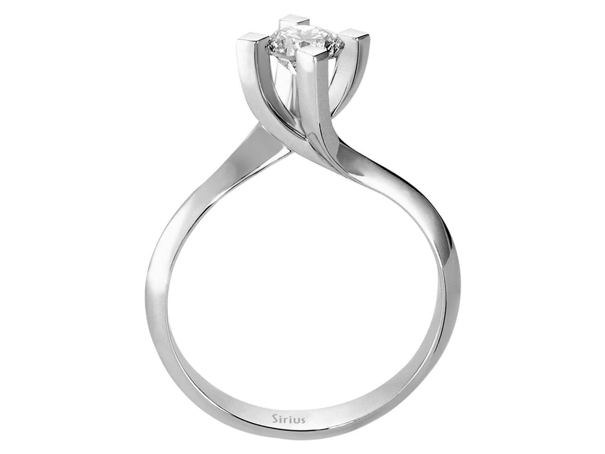0,55 Karat Diamant Solitär Ring - handgefertigter Diamantschmuck aus Feingold | Sirius Diamant
