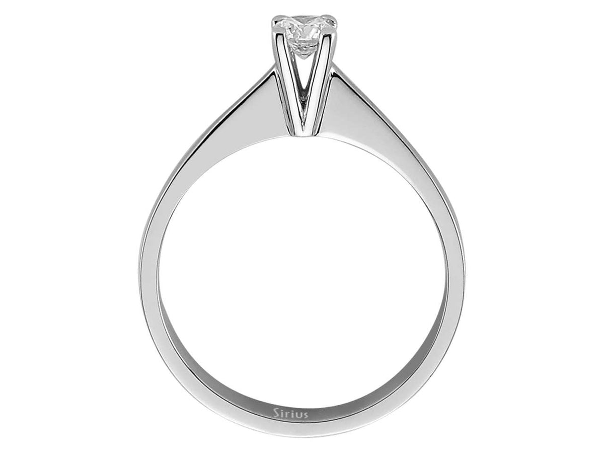 0,24 Karat Diamant Solitär Ring - handgefertigter Diamantschmuck aus Feingold | Sirius Diamant