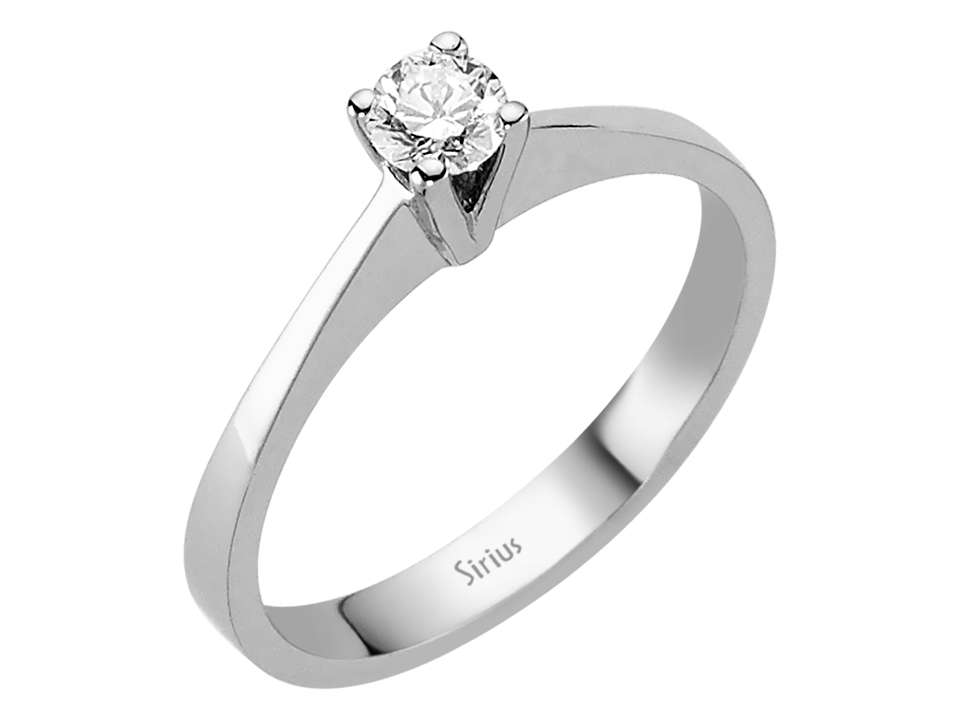 0,24 Karat Diamant Solitär Ring - handgefertigter Diamantschmuck aus Feingold | Sirius Diamant